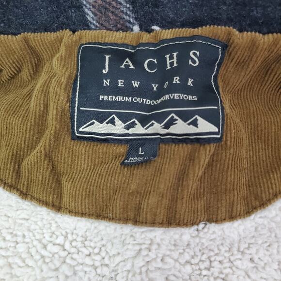 Jachs New York Men's Sherpa Lined Large Wool Blend Shirt Jacket Shacket - Picture 6 of 10
